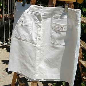 Calvin Klein White Cotton Skirt Size 16